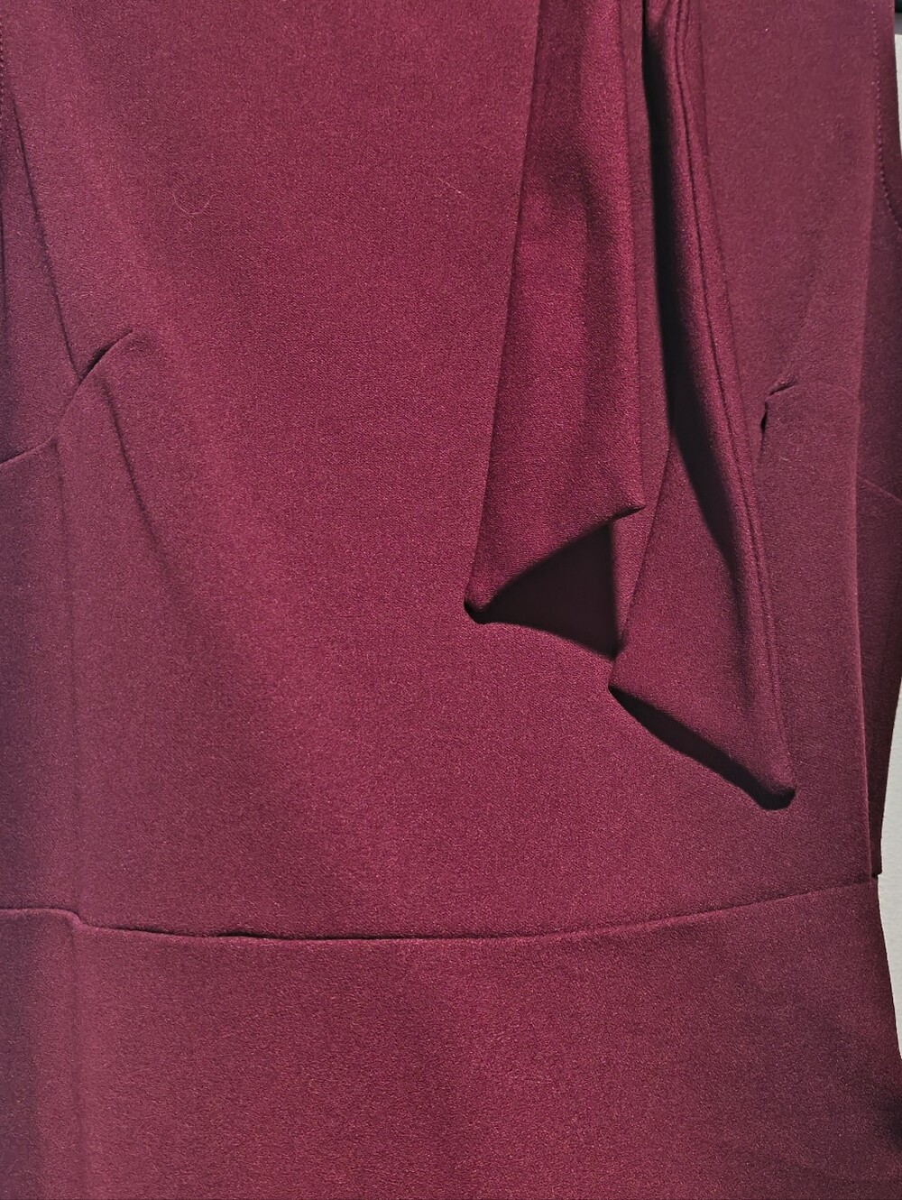 Miusol Burgundy High Neck Ruched Bodycon Sheath Dress Sleeveless Size S - Picture 7 of 14